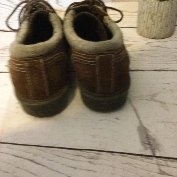 Brown Leather Craft by Fashion Tradition Suede Casual Comfort Shoes Size 8.5 M - Picture 5 of 7